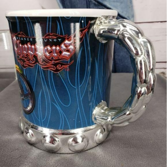 2004 Orange County Choppers Motorcycle Hog Bike Ceramic Coffee Drink Mug Cup - Picture 2 of 6
